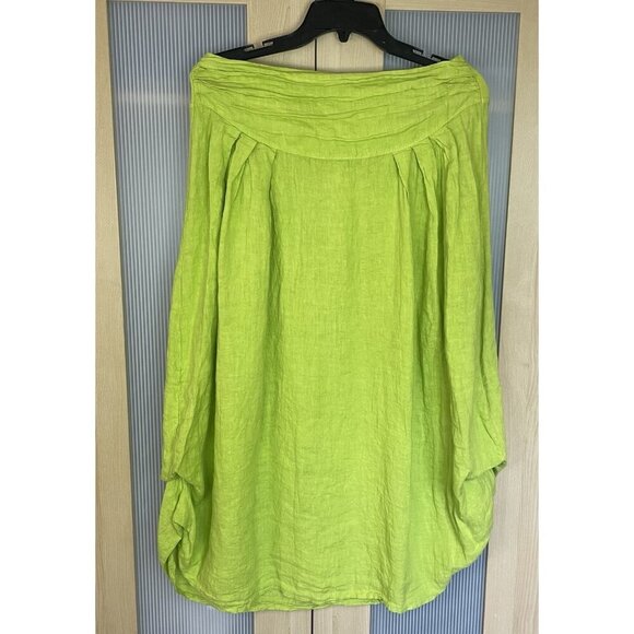 Italy linen Maxi skirt Sz OS Summer Arttowear Lagen Look Casual Beach Travel Art - Picture 2 of 5